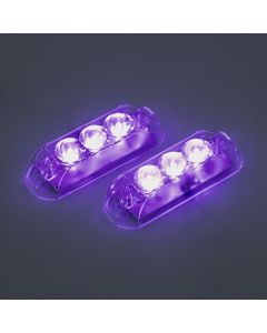 Par de Faróis Strobo Automotivo AJK Black em LED - Ultra Violeta