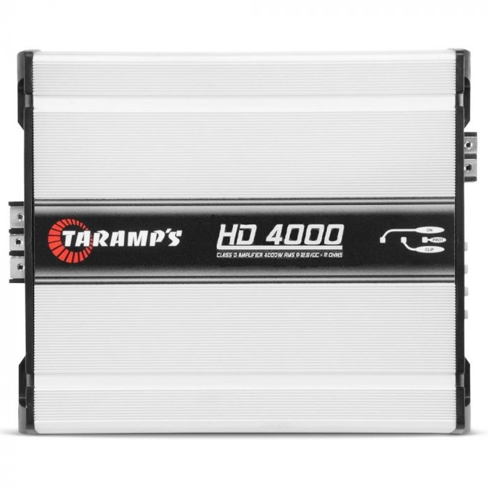 Taramps HD 4000 - 1 Channel 4798 Watts RMS com Extensor LED Clip 1 Ohm Car  Amplifier